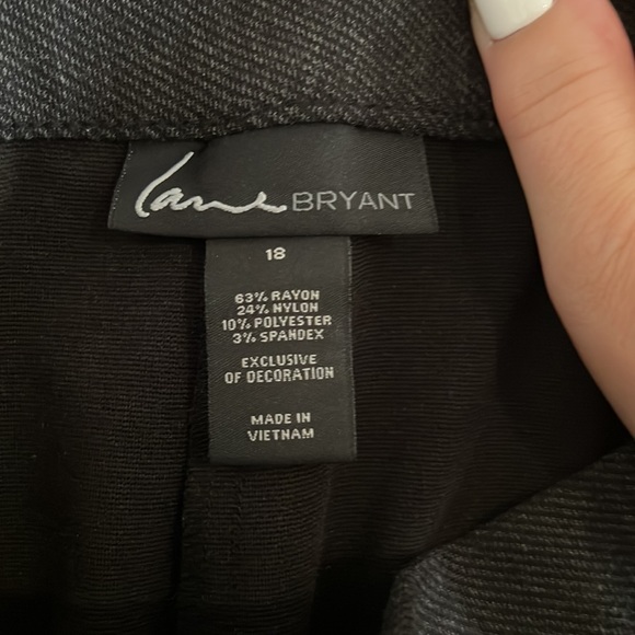 Lane Bryant Dark Grey Corduroy-looking Leggings Size 18 - Picture 3 of 4